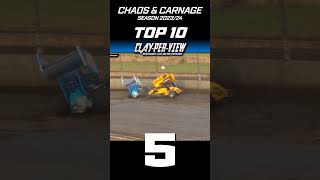 CPV SHORTS  Chaos and Carnage Top 10  Season 202324 speedway dirttrackracing carracing crash [upl. by Eikcid]