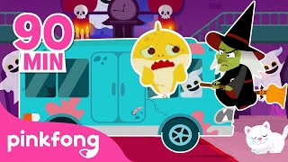 Halloween Bus Play and other Cartoons for Kids  Halloween Story  Pinkfong Baby Shark [upl. by Tterrej786]