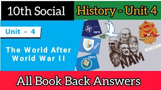 10th Social science Book Back question and answers  History  Unit 4  question answer [upl. by Jacqui]