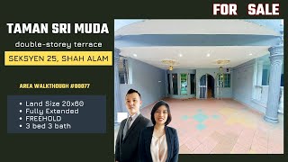 For sale Freehold Double storey Terrace Taman Sri Muda Shah Alam [upl. by Gilmour259]