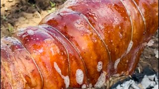 Nagluto ako ng lechon belly sa bukid Dahil birthday ni Tatay  KaMangyan Vlogs [upl. by Llert]