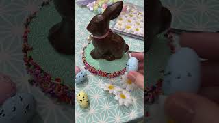 Fake chocolate bunny fake baking Easter decoration Spring decoration [upl. by Llevron]