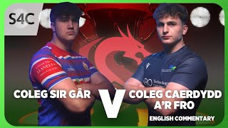 LIVE RUGBY Coleg Sir Gar v Cardiff and Vale College  Ysgolion a cholegau  S4C [upl. by Madda]