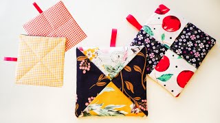 Easy DIY Pot Holders  How To Make Potholders  Sewing Projects Thuy Craft [upl. by Anidnamra]