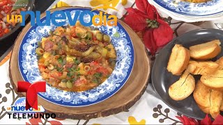 Recetas de cocina Cómo hacer un Bacalao a la Vizcaína  Un Nuevo Día  Telemundo [upl. by Johen]