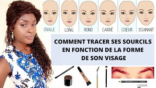 COMMENT TRACER SES SOURCILS EN FONCTION DE LA FORME DE SON VISAGE  DébutanteDessiner comme une Pro [upl. by Mapes]