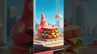 Can Patrick finish the sandwich 😱 squidbob patrick spongebob [upl. by Odiug289]