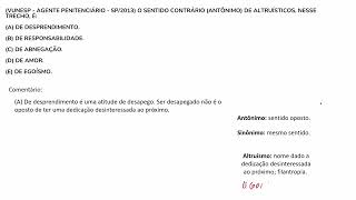 45  Exercício COMENTADO SINÔNIMOS e ANTÔNIMOS [upl. by Atinihs]