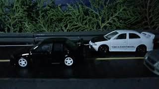 Stop Motion Drift Initial D Ryosukes RX7 FC vs Kyoichis Evo III [upl. by Doherty]