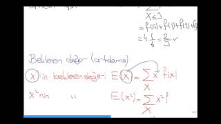 Kesikli Rastgele Değişkenler [upl. by Bartolemo266]