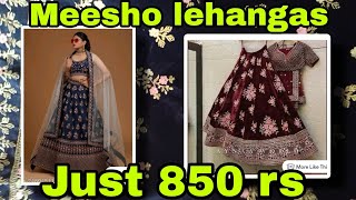 Meesho Beautiful Lehangas review Just under 850 rs only dont miss it friends [upl. by Herahab]