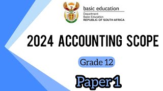 Grade 12 Accounting  November 2024  Paper 1 Exam scope [upl. by Bremen]