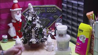 Weihnachtsbaum aus Tannenzapfen mit Schnee und Eisblüten ganz einfach selbst gemacht [upl. by Kotz362]