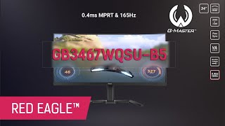 Immerse yourself in the game with the 34 curved GMaster GB3467WQSU Red Eagle [upl. by Niu31]