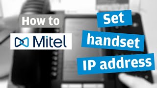 HOW TO Set IP address in Mitel handsets connection issue fix [upl. by Bunnie969]