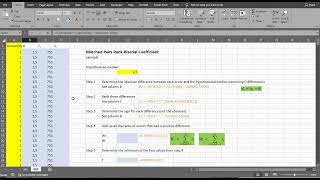 Excel  OneSample Rank Biserial Correlation Coefficient [upl. by Yderf286]