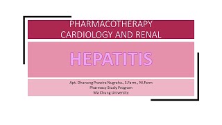 kuliah Farmakoterapi hepatitis  manajemen farmakologi dan nonfarmakologi [upl. by Romalda]