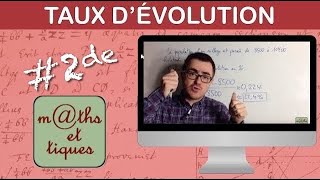 Déterminer un taux dévolution  Seconde [upl. by Anaed189]