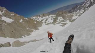 Mount Whitney 1200 vertical foot Glissade  quotThe Chutequot [upl. by Aerdnua]