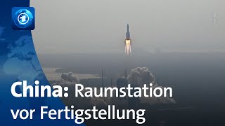 China bringt letztes Modul der Raumstation quotTiangongquot ins All [upl. by Shirlie262]