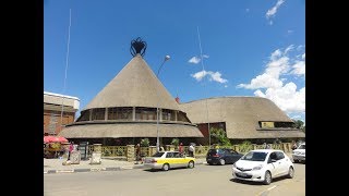 Maseru in Lesotho travel hotels holiday business resorts Basotho Hat shop [upl. by Hnoj]