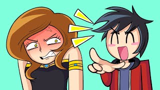 GOLD VS DRACO Itsfunneh animation [upl. by Ahsiuqat]