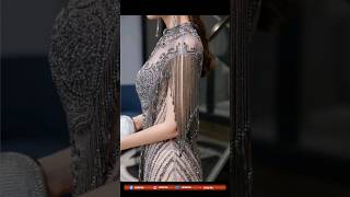 Elegent High Neck Beaded formal evening Dresses 2023 viral trending ytshorts shortsvideo shorts [upl. by Lachman717]