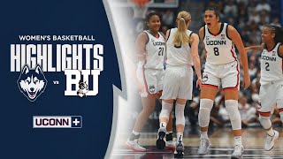 HIGHLIGHTS  UConn Womens Basketball Beats BU in Season Opener [upl. by Freddy]