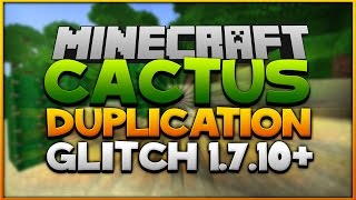 Minecraft Cactus Duplication TUTORIAL 1710 [upl. by Reiss]