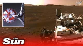 Nasa’s Mars Perseverance rover reveals stunning first video and audio recording from Red Planet [upl. by Keeler]