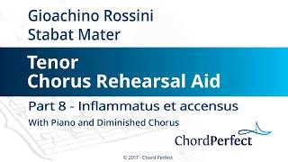 Rossinis Stabat Mater Part 8  Inflammatus et accensus  Tenor Chorus Rehearsal Aid [upl. by Megdal137]