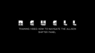 Training Video How to Navigate the Allison Shifter Panel [upl. by Far]