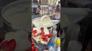 Fresas con crema casera fresasconcrema viral foryou parati trend food foodie [upl. by Yajnas]