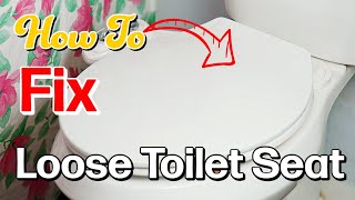 How To Fix Tighten Loose Toilet Seat Easy Simple [upl. by Lorelle]