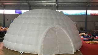 TL1501 white inflatable igloo dome tent for sale [upl. by Idrahs]