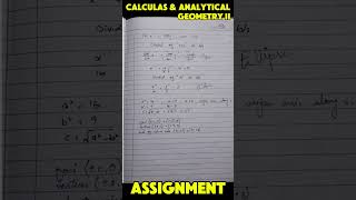 Calculus and Analytical Geometry  II  Chapter 10 Assignment Part4 calculus calculusandanalysis [upl. by Speroni]