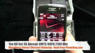 BlackBerry Storm2 Verizon  Unboxing and HandsOn [upl. by Herahab27]