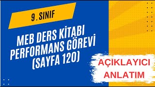 9 Sınıf Matematik  Tema 2  MEB Ders Kitabı Performans Görevi sayfa 120 [upl. by Aihsinat]