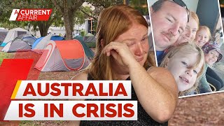 Aussies forced into tents amid housing crisis  A Current Affair [upl. by Paolo]