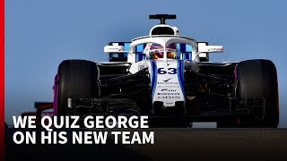 Williams F1 history quiz with 2019 driver George Russell [upl. by Annahsohs]