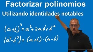 Factorizar polinomios usando identidades notables [upl. by Yelnahs]