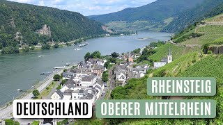 🇩🇪 Rheinsteig • Oberer Mittelrhein • Wandern von Rüdesheim nach Koblenz [upl. by Housum974]