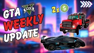 GTA WEEKLY UPDATE  DRAG RACES DOUBLE MONEY DISCOUNTS CARS PRICES amp More [upl. by Aicitel]