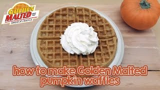 How to Make Golden Malted Pumpkin Waffles [upl. by Aicats]