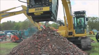 Komatsu excavators with crushing attachments [upl. by Sup719]