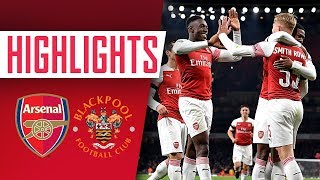 GOALS amp HIGHLIGHTS  Arsenal 2  1 Blackpool [upl. by Flosser]