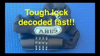 Picking 88 ABUS Tresor Chain Catena Combination 1385 bike lock revisited [upl. by Cynarra]