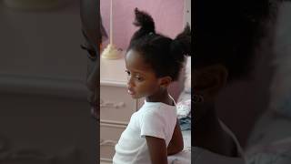 5 Year Old Doesn’t Want Dad To Fix Her Hair 😂 [upl. by Zebapda]