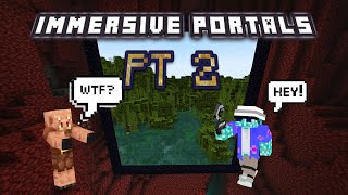 Minecraft But We Play Around With Immersive Portals [upl. by Hesoj519]