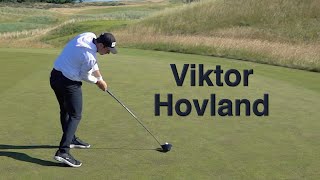 Viktor Hovland Slow Motion Driver Swing DowntheLine [upl. by Rratsal]